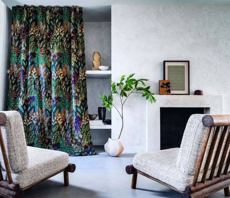 Tissu fleuri