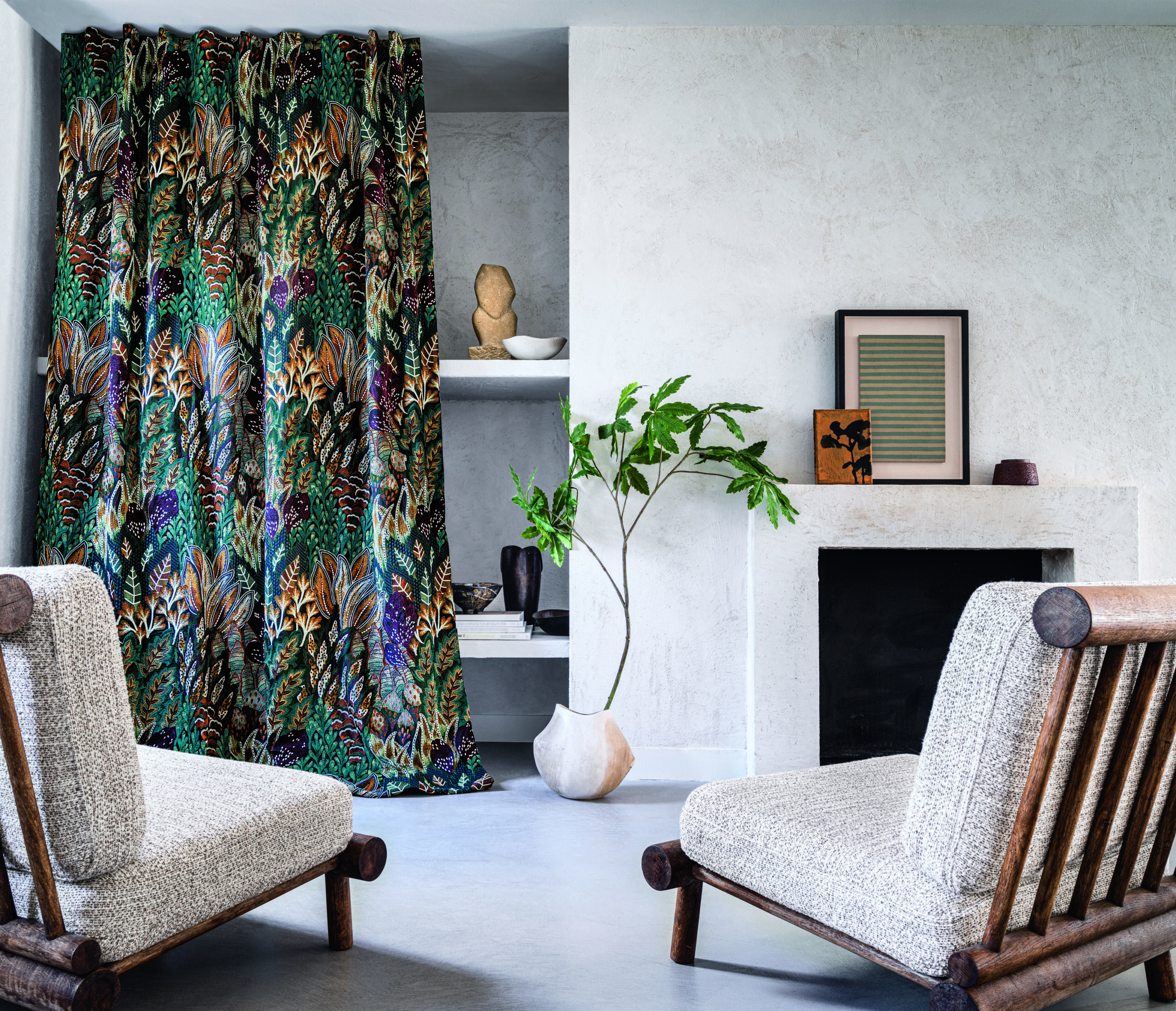 Tissu fleuri