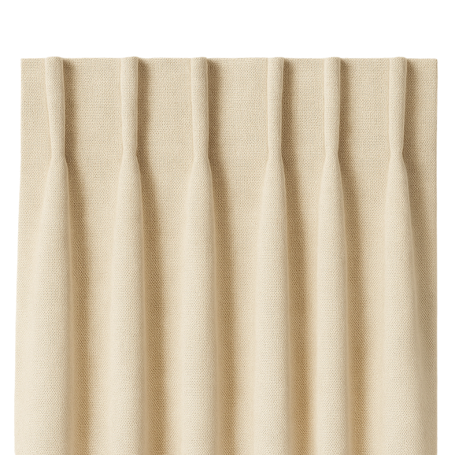 Les différentes têtes de rideaux : guide pour choisir le bon style 2 Plis flamands simple