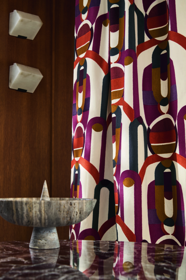 Tissu géométrique Café Society Casamance