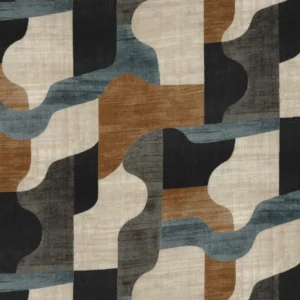 Tissu géométrique Belle époque Casamance