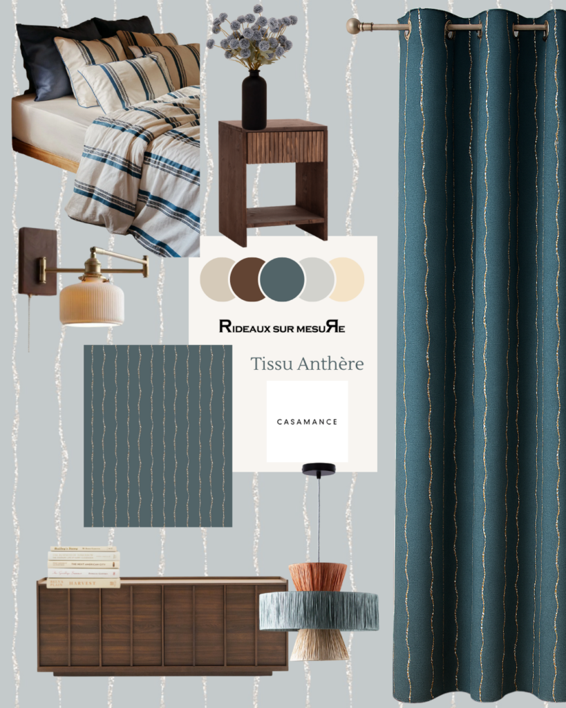 Rideaux chambre bleu