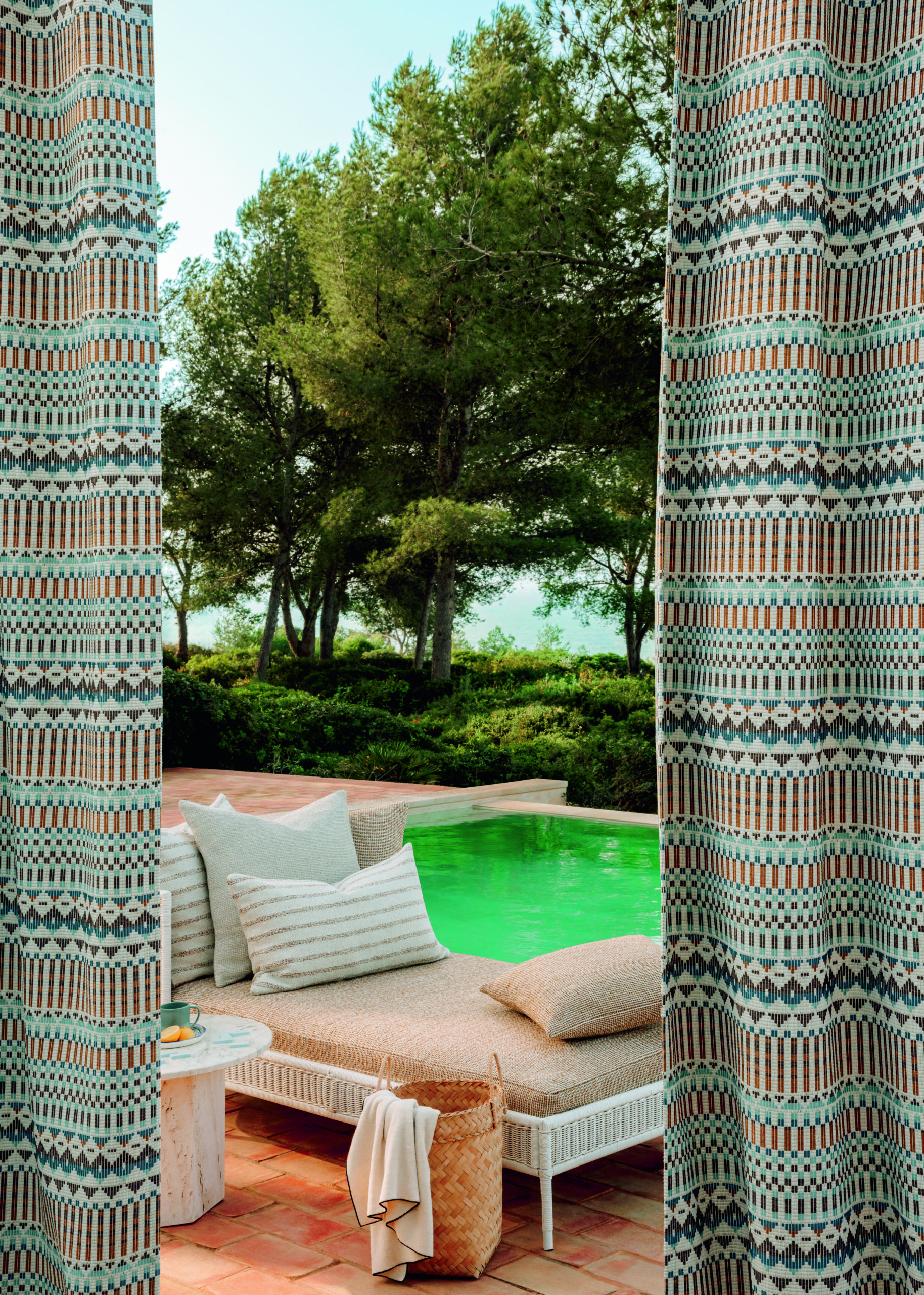 Tissu géométrique Ditella Élitis