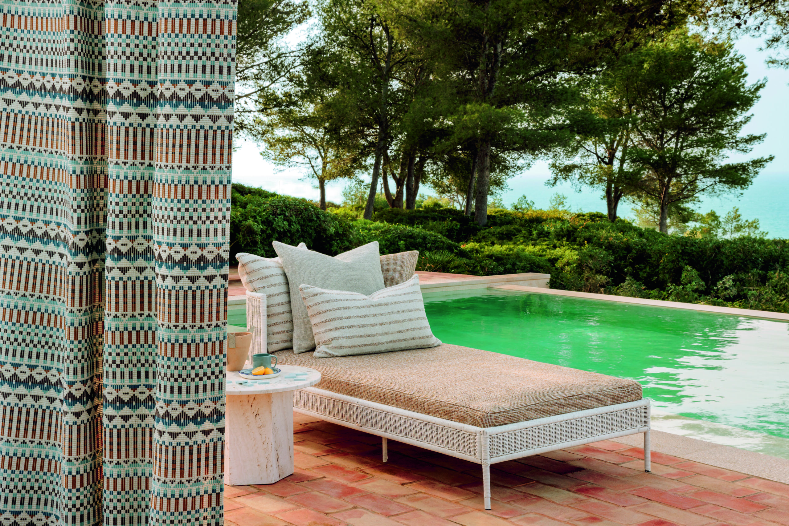 Tissu géométrique Ditella Élitis