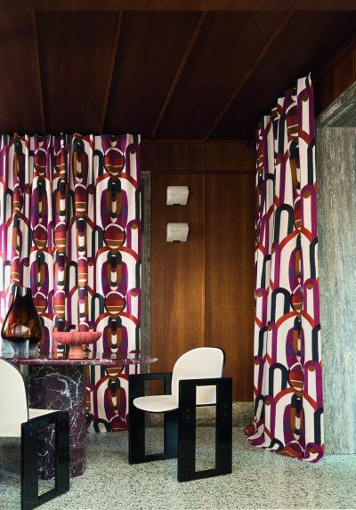 Tissu géométrique Café Society Casamance